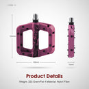 Anti-Vibration Mountain Bike Pedal Anti-Skid Lightweight Nylon Fiber Bicycle Pedal Board High-Strength Anti-Skid Bicycle Pedal New Nylon Fabric Anti Slip Durable Mountain Bike Flat Pedals
