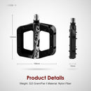 Anti-Vibration Mountain Bike Pedal Anti-Skid Lightweight Nylon Fiber Bicycle Pedal Board High-Strength Anti-Skid Bicycle Pedal New Nylon Fabric Anti Slip Durable Mountain Bike Flat Pedals