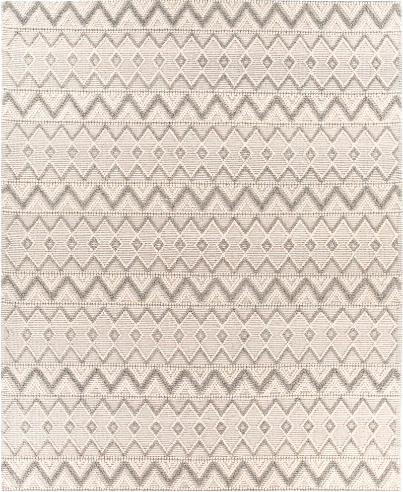 Whittington Gray&Cream Wool Rug - Clearance