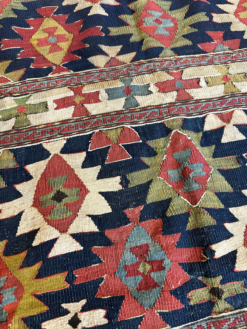 Antique 19th Century Caucasian Shahsavan Rug Rug 3’ x 4’