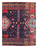 Antique 19th Century Handwoven Kazak Tribal Rug 5’ x 8’