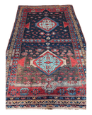 Antique 19th Century Handwoven Kazak Tribal Rug 5’ x 8’
