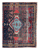 Antique 19th Century Handwoven Kazak Tribal Rug 5’ x 8’