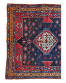 Antique 19th Century Handwoven Kazak Tribal Rug 5’ x 8’