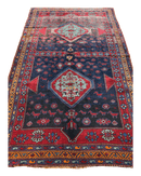 Antique 19th Century Handwoven Kazak Tribal Rug 5’ x 8’