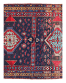 Antique 19th Century Handwoven Kazak Tribal Rug 5’ x 8’