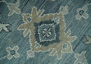 Gray and Beige Hand-Knotted Oushak Wool Area Rug - Traditional by The Rug Decor