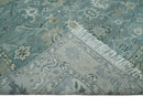 Gray and Beige Hand-Knotted Oushak Wool Area Rug - Traditional by The Rug Decor