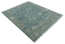 Gray and Beige Hand-Knotted Oushak Wool Area Rug - Traditional by The Rug Decor