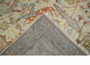Beige Rust Blue Hand Knotted Wool Area Rug Vintage Traditional by The Rug Decor