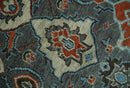 Hand Knotted Wool Oushak Turkish Traditional Area Rug Gray Rust Ivory Antique Look by The Rug Decor