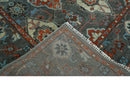 Hand Knotted Wool Oushak Turkish Traditional Area Rug Gray Rust Ivory Antique Look