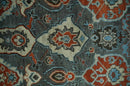 Hand Knotted Wool Oushak Turkish Traditional Area Rug Gray Rust Ivory Antique Look by The Rug Decor