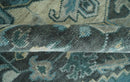 Hand Knotted Wool Area Rug Antique Traditional Heriz Serapi Charcoal Camel and Blue by The Rug Decor