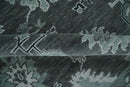 Hand Knotted Wool Area Rug - Charcoal and Ivory Antique Traditional Oushak Weave by The Rug Decor