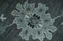 Hand Knotted Wool Area Rug - Charcoal and Ivory Antique Traditional Oushak Weave by The Rug Decor