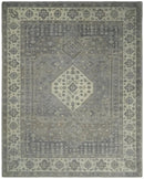 Hand Knotted Wool Area Rug Serapi Design Gray Beige Vintage Distressed Traditional by The Rug Decor