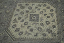 Hand Knotted Wool Area Rug Serapi Design Gray Beige Vintage Distressed Traditional by The Rug Decor