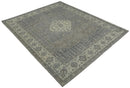 Hand Knotted Wool Area Rug Serapi Design Gray Beige Vintage Distressed Traditional by The Rug Decor