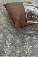 Hand Knotted Wool Area Rug Serapi Design Gray Beige Vintage Distressed Traditional by The Rug Decor
