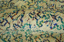 Antique 8x10 Hand Knotted Beige and Blue Persian made of Recycled Silk Area Rug | OP20