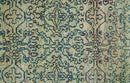Antique 8x10 Hand Knotted Camel, Ivory and Blue Persian made of Recycled Silk Area Rug | OP33