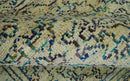 Antique 8x10 Hand Knotted Camel, Ivory and Blue Persian made of Recycled Silk Area Rug | OP33