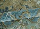 Antique Olive, Blue and Ivory Heriz Serapi Multi Size Wool Area Rug