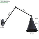 GobekUsa Antique Adjustable Wall Lamp Sconce Black Copper