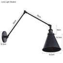 GobekUsa Antique Adjustable Wall Lamp Sconce Black Copper