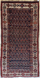 Antique All Over Paisley Kurdish Afshar Rug 4’5” x 8’11”