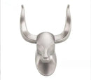 Antique aluminum bull head robe hook for bathroom clothes by Decorbites