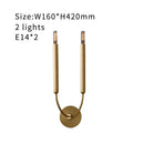 GobekUsa Gold Mirror Lights Antique Bronze Wall Lamps for Home Interior Art Deco