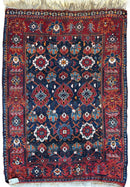 Antique Attractive Persian Khamseh Rug Early 20th Century 46” x 66”