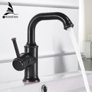 GobekUsa Black Brass Bathroom Faucet Hot Cold Water Mixer Tap WF-18061