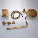 GobekUsa Black Antique Wall-Mounted Bathroom Rain Shower System
