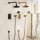 GobekUsa Black Antique Wall-Mounted Bathroom Rain Shower System