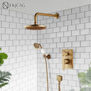 GobekUsa Black Antique Wall-Mounted Bathroom Rain Shower System
