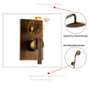 GobekUsa Black Antique Wall-Mounted Bathroom Rain Shower System
