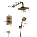 GobekUsa Black Antique Wall-Mounted Bathroom Rain Shower System