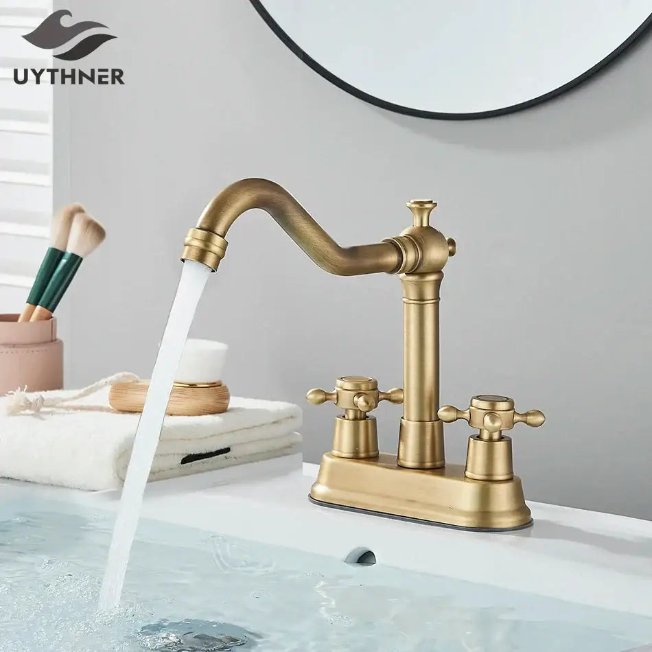 GobekUsa Black Brass Waterfall Basin Faucet - Single Handle Vanity Tap, photo 10 of 11