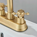 GobekUsa Black Brass Waterfall Basin Faucet - Single Handle Vanity Tap