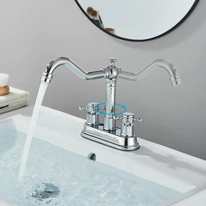 GobekUsa Black Brass Waterfall Basin Faucet - Single Handle Vanity Tap, photo 4 of 11