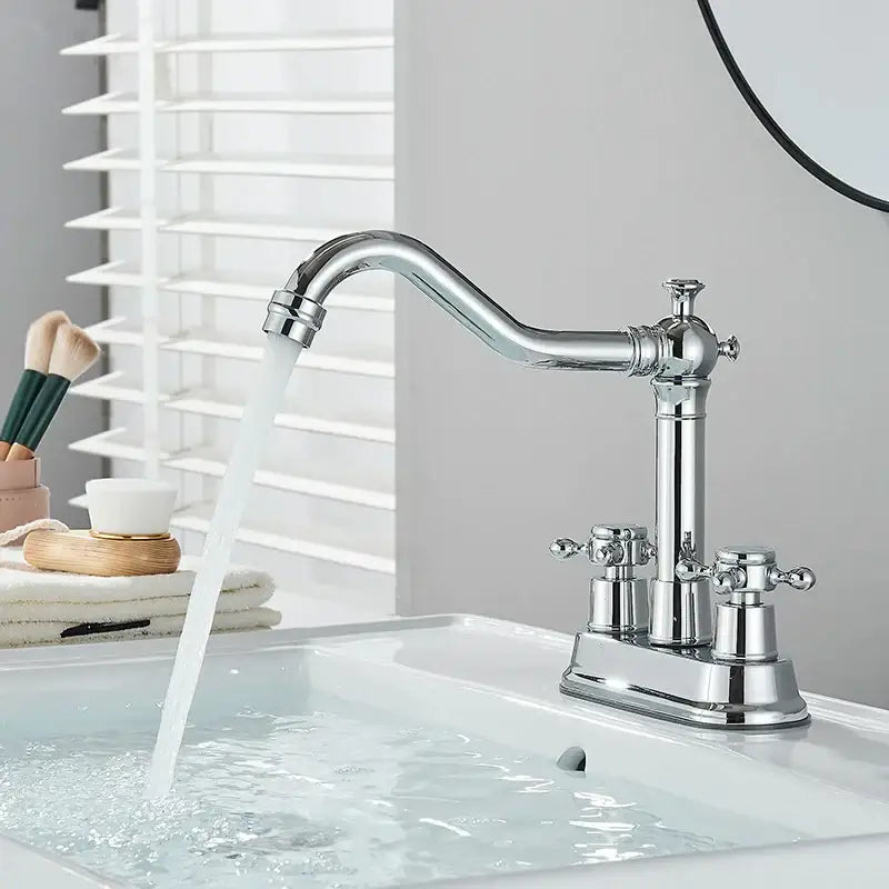 GobekUsa Black Brass Waterfall Basin Faucet - Single Handle Vanity Tap, photo 9 of 11