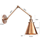 GobekUsa Antique Adjustable Wall Lamp Sconce Black Copper