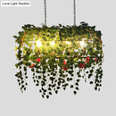 GobekUsa Antique Black Metal Island Chandelier with 4 Birdcage-Style Heads: Perfect for Restaurants and Plant Ceiling