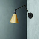 GobekUsa Stylish Antique Wrought Iron Wall Sconce with Cone Table Design and 1 Head in Black or White