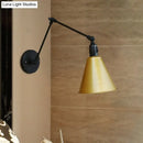 GobekUsa Stylish Antique Wrought Iron Wall Sconce with Cone Table Design and 1 Head in Black or White