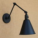 GobekUsa Stylish Antique Wrought Iron Wall Sconce with Cone Table Design and 1 Head in Black or White