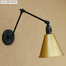 GobekUsa Stylish Antique Wrought Iron Wall Sconce with Cone Table Design and 1 Head in Black or White